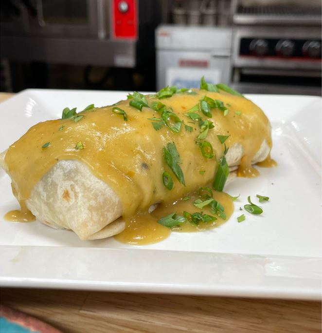 Chorizo & Tater Tot Breakfast Burrito